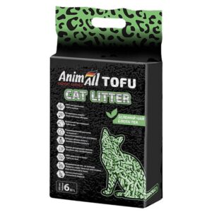 Наполнитель комкующийся ANIMALL Tofu (зеленый чай) - 6L